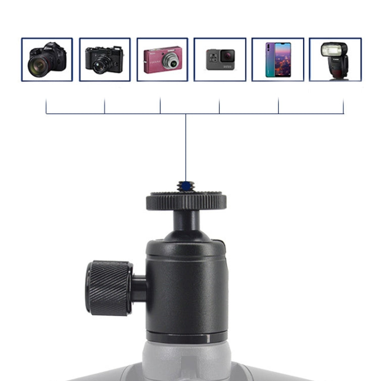 BH-901 Mini Desktop Aluminum Alloy Tripod Mini Ball Head 360 Degree Pan 90 Degree Tilt Tripod