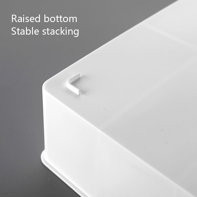 Clothes Storage Box Plastic Wardrobe Finishing Box No Grid + Lid
