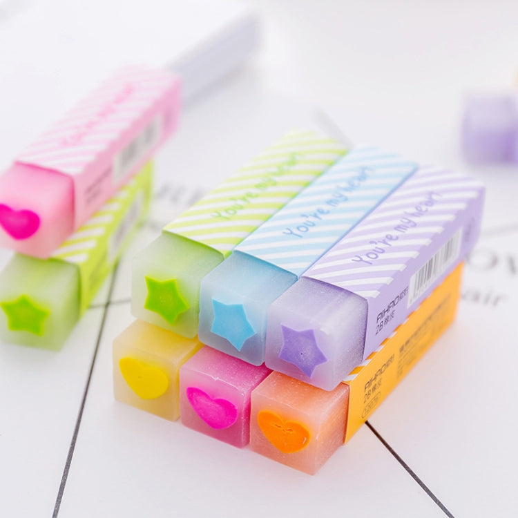 20 PCS Long Love Eraser Witing Painting Office & School Supplies Random Colour Delivery