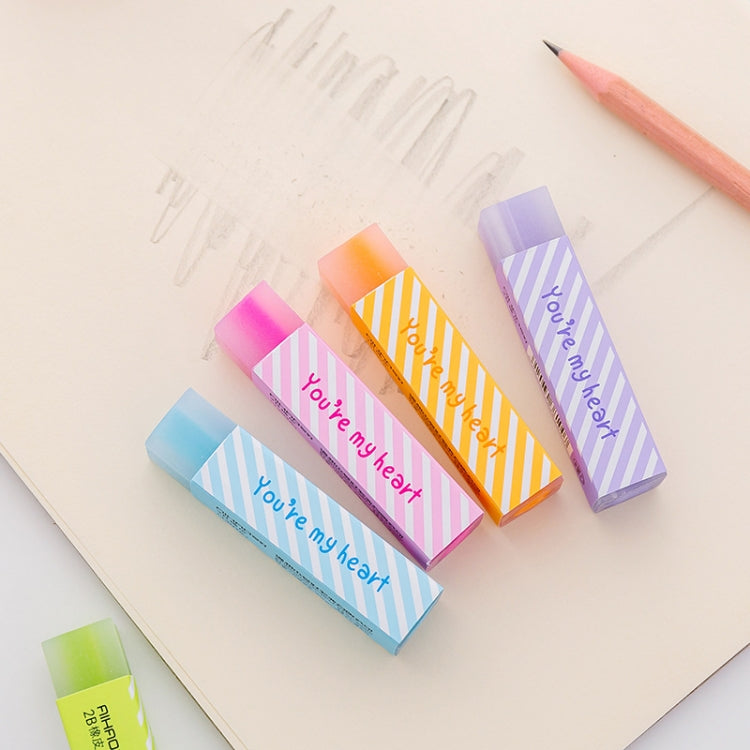 20 PCS Long Love Eraser Witing Painting Office & School Supplies Random Colour Delivery