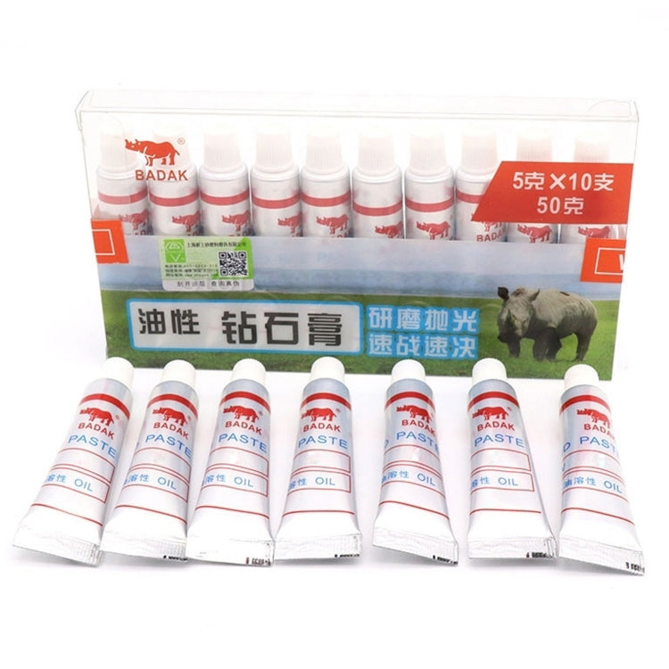 10 PCS W5 Grit 2000 Grit Diamond Abrasive Paste Needle Tube Grinding Polishing Lapping Compound Glass Metal Micron Tool