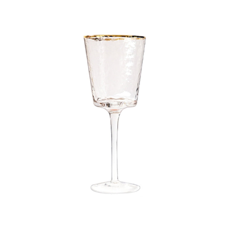 Hammered Phnom Penh Crystal Glass Goblet Wine Glass Glass Wine Glass, Standard sizes: Red Wine Glass (Transparent)