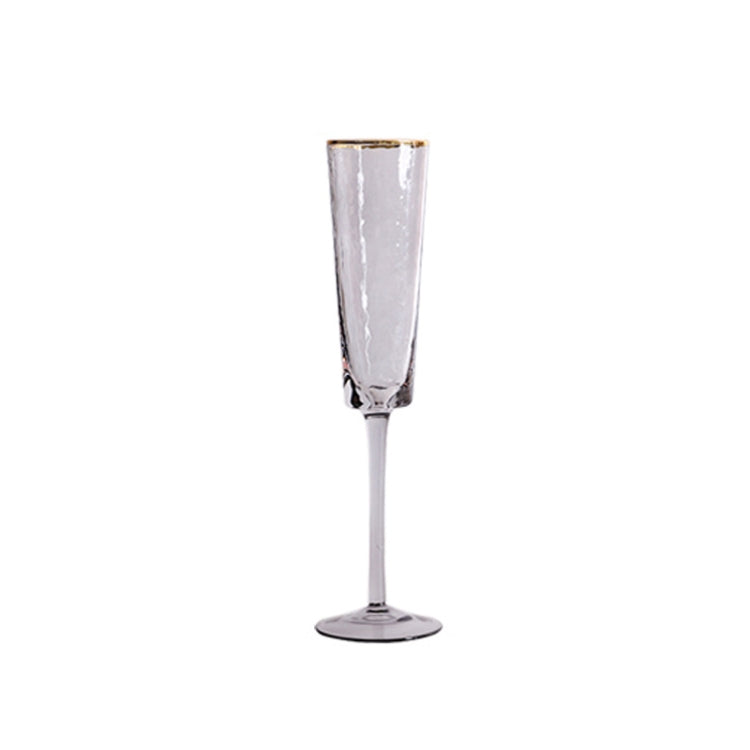 Hammered Phnom Penh Crystal Glass Goblet Wine Glass Glass Wine Glass, Standard sizes: Champagne Glass (Gray)