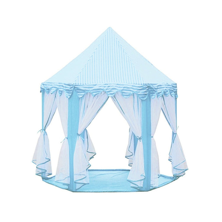 3 PCS Portable Children Princess Girl Castle Tent Play House Kids Small Folding Baby Beach Tent House(Blue)