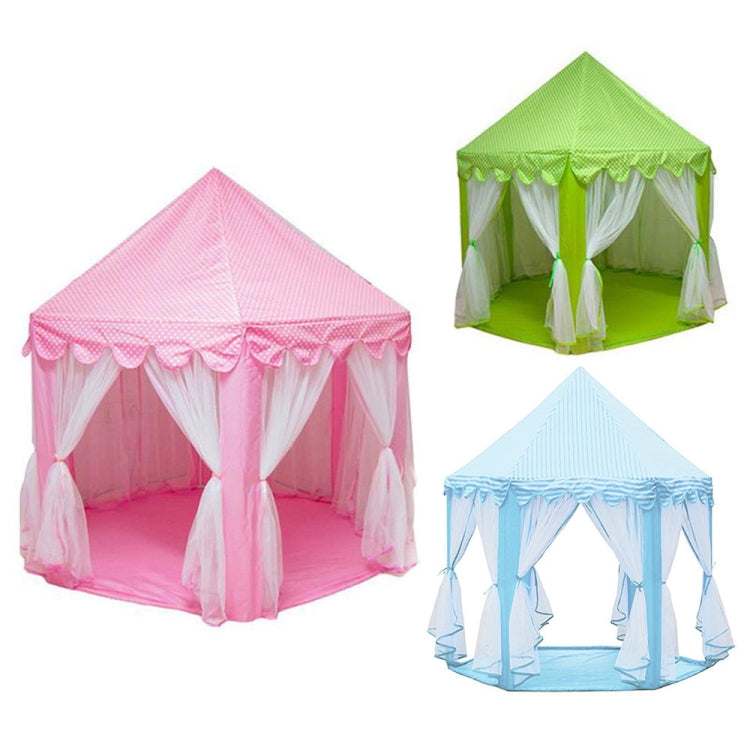3 PCS Portable Children Princess Girl Castle Tent Play House Kids Small Folding Baby Beach Tent House(Blue)