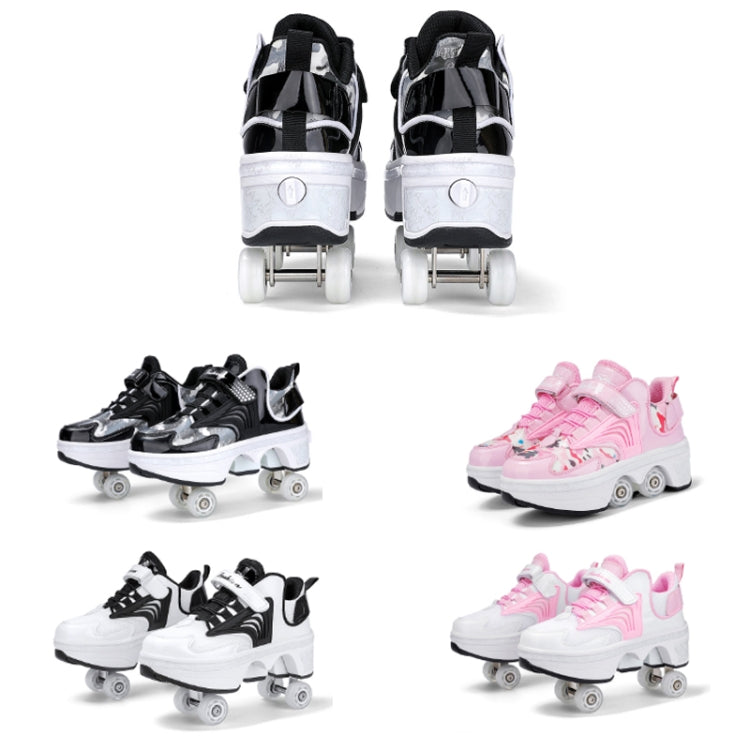 DF03 Children Walking Shoes Four-wheel Retractable Roller Skates, Size: