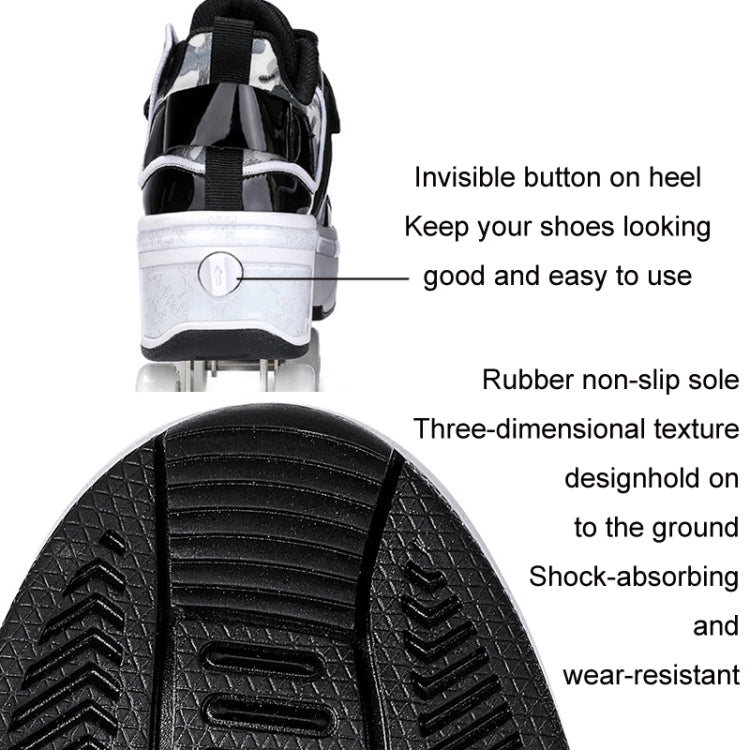 DF03 Children Walking Shoes Four-wheel Retractable Roller Skates, Size: