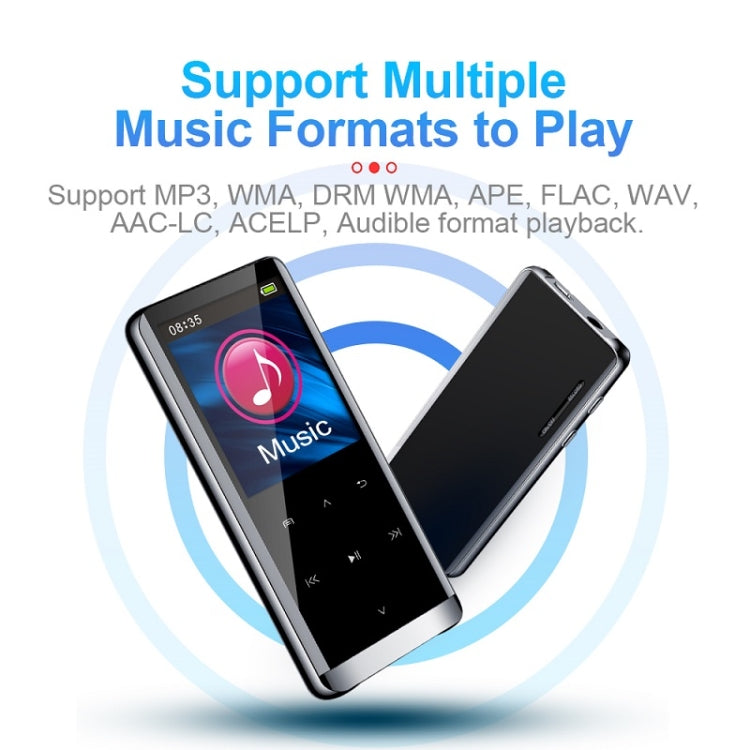 M13 High-Definition Noise Reduction Recorder Music MP4 Player, Support Recording / E-Book / TF Card Without Bluetooth(Black), Capacity: 4GB