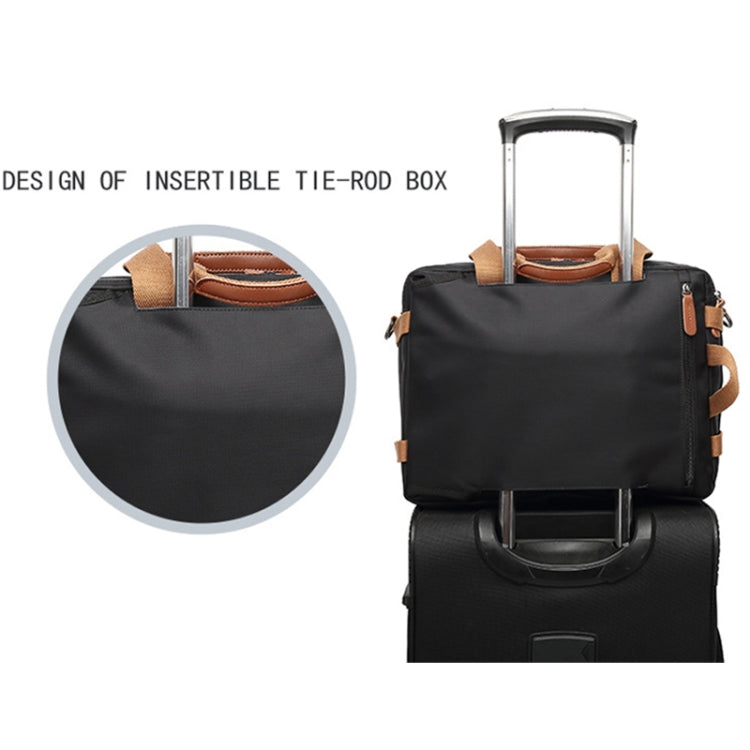 10001 Business Computer Backpack Multifunctional Simple Waterproof Nylon Travel Backpack, Size: 15.6 inch