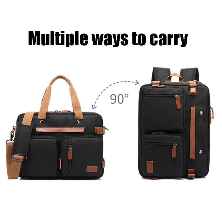 10001 Business Computer Backpack Multifunctional Simple Waterproof Nylon Travel Backpack, Size: 17.3 inch