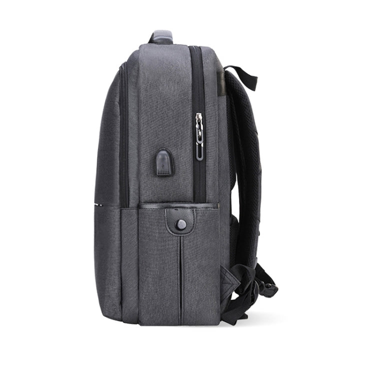 78789 Large-Capacity Business Computer Backpack With External USB Charging Port(Black)