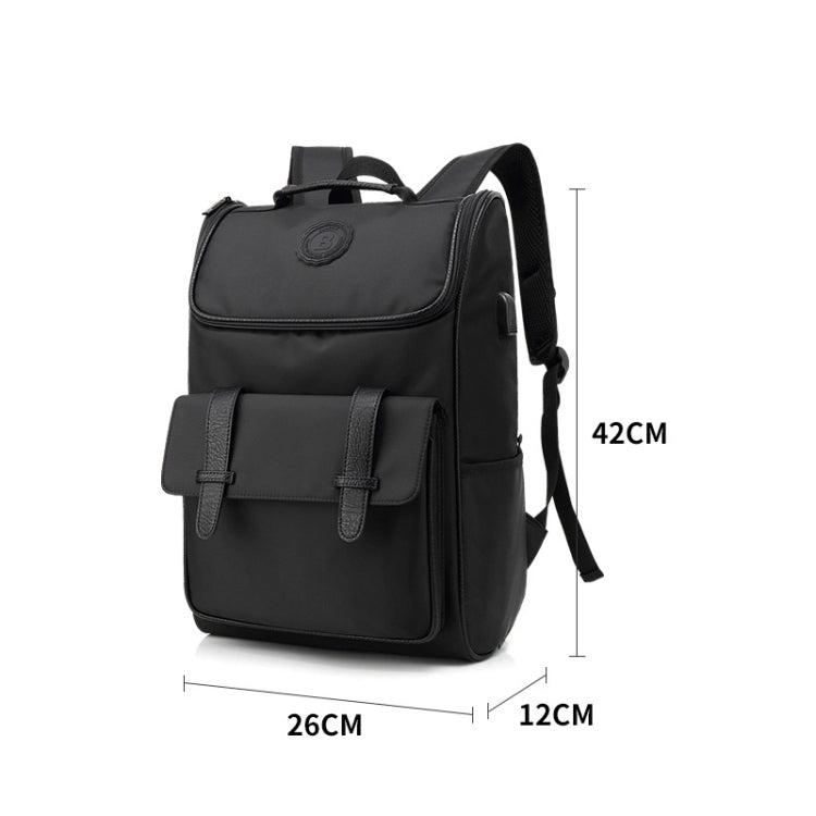 8702 Oxford Cloth Leisure Computer Backpack with External USB Charging Port