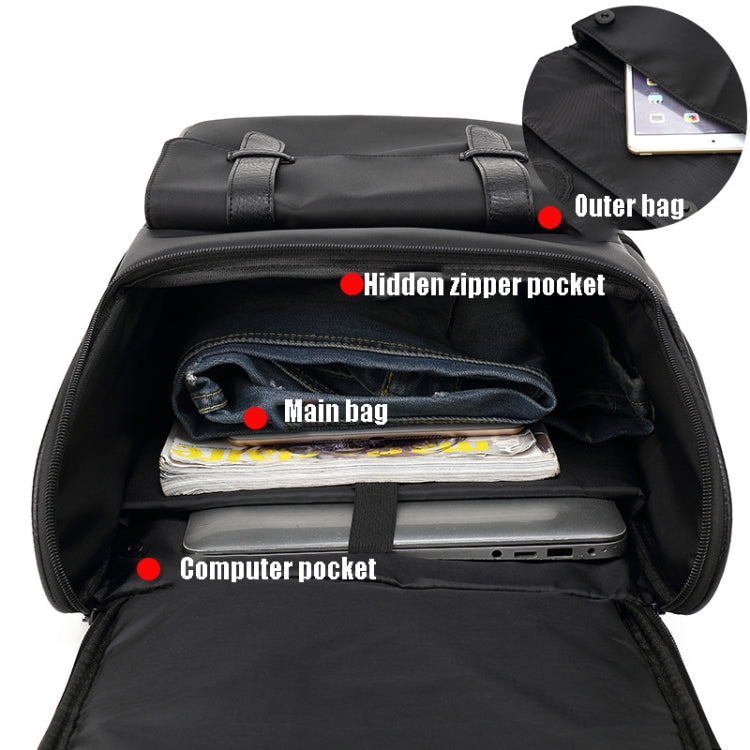 8702 Oxford Cloth Leisure Computer Backpack with External USB Charging Port