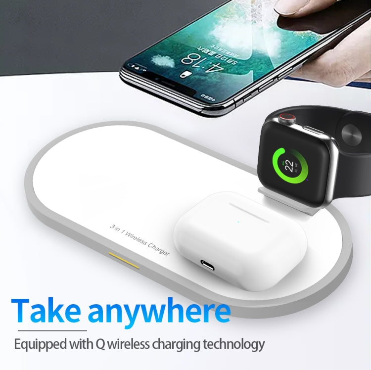 H15 3 In 1 Wireless Charger Holder Charging Station For iPhone / Apple Watch / AirPods