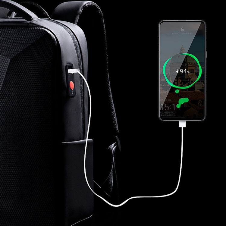 8066 Gaming Style Business Anti-Theft Computer Backpack With External USB Charging Port