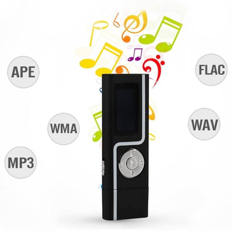 U Disk Plug-In Expansion Card Socke MP3 Player With Display