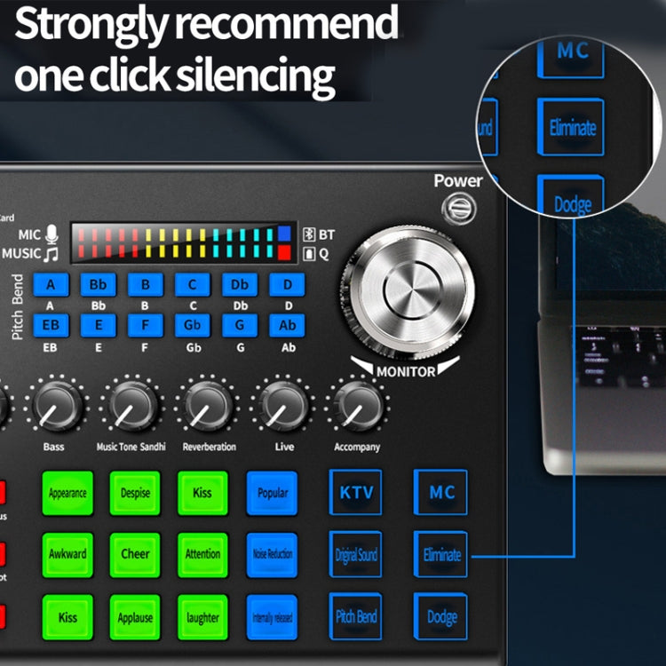 N1 Sound Card Anchor Live Broadcast Equipment Mobile Phone Computer Recording Karaoke Sound Processor