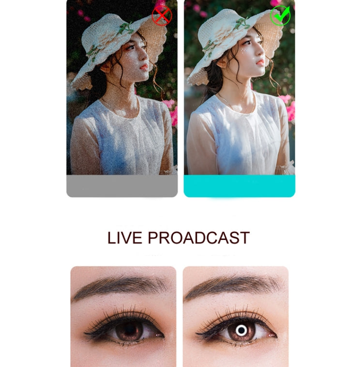 Mobile Phone Live Broadcast Stand Anchor Selfie Beauty Four-Position Desktop Stand, Specification: Stand+26cm Fill Light