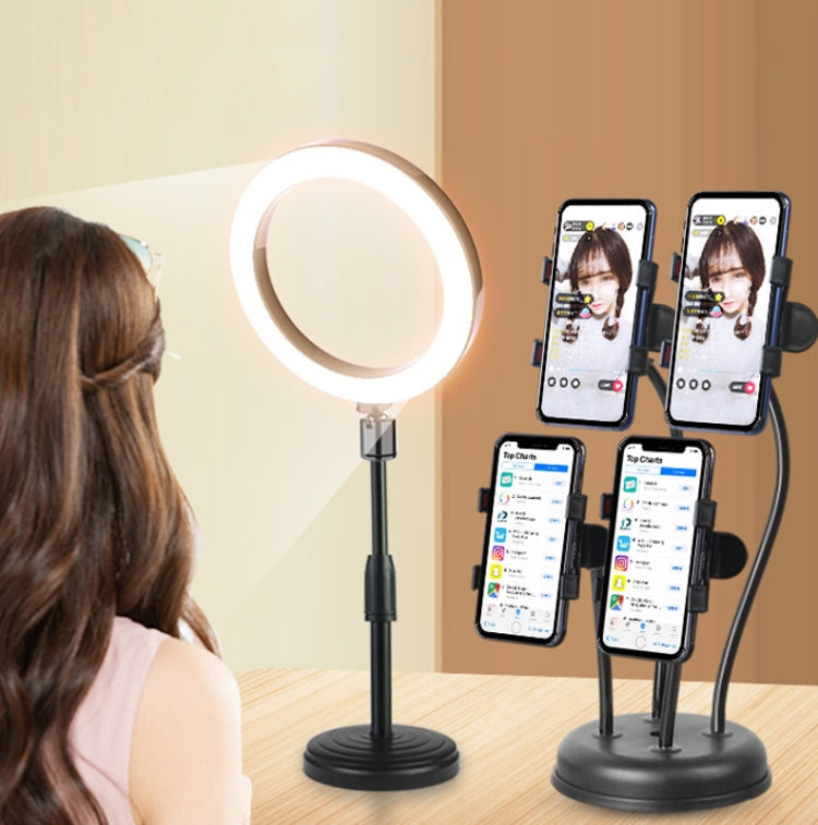 Mobile Phone Live Broadcast Stand Anchor Selfie Beauty Four-Position Desktop Stand, Specification: Stand+26cm Fill Light