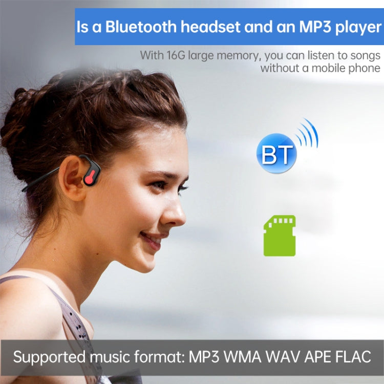 K3 Bone Conduction Bluetooth 5.0 Wireless Headphones Waterproof Headphones 16GB RAM