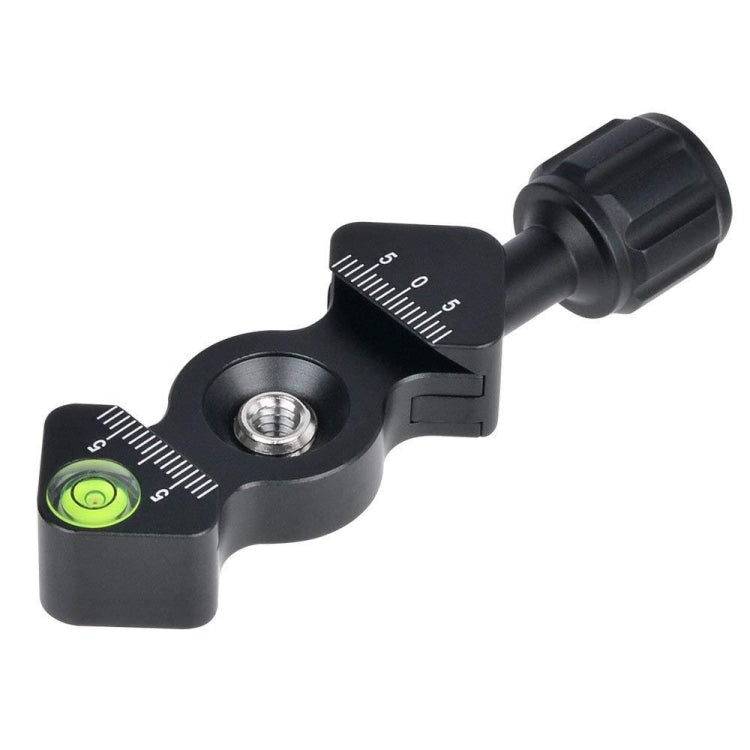 YJ25 Mini Fish Bone Style Aluminum-Magnesium Alloy Quick Release Clamp For Arca-Swiss, With Bubble Level And 3/8-Inch Screw Hole And 1/4-Inch Adapter Screw