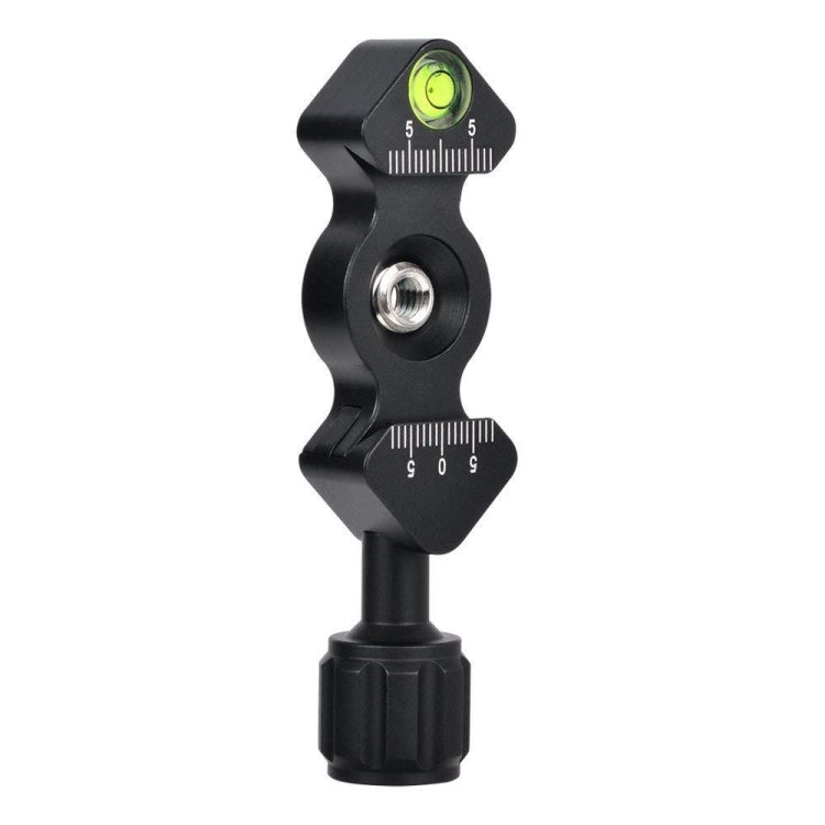 YJ25 Mini Fish Bone Style Aluminum-Magnesium Alloy Quick Release Clamp For Arca-Swiss, With Bubble Level And 3/8-Inch Screw Hole And 1/4-Inch Adapter Screw