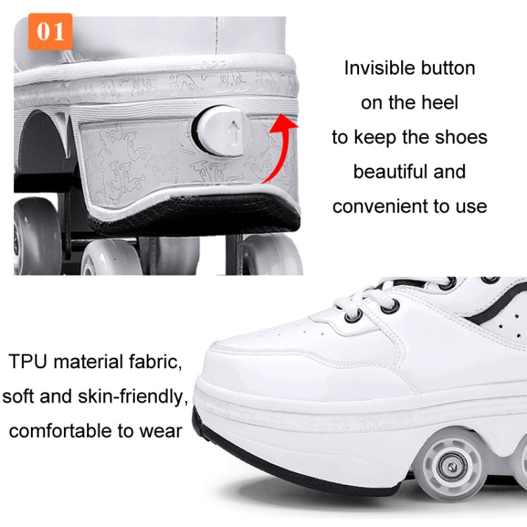 DF06 Walking Shoes Four-wheel Retractable Roller Skates, Size: