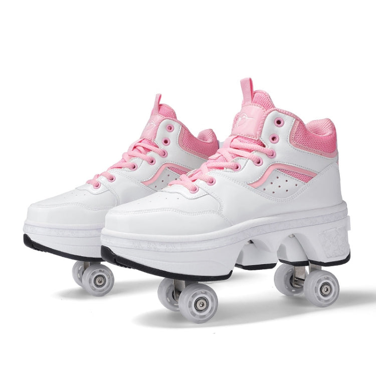 DF06 Walking Shoes Four-wheel Retractable Roller Skates, Size: