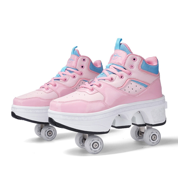 DF06 Walking Shoes Four-wheel Retractable Roller Skates, Size:
