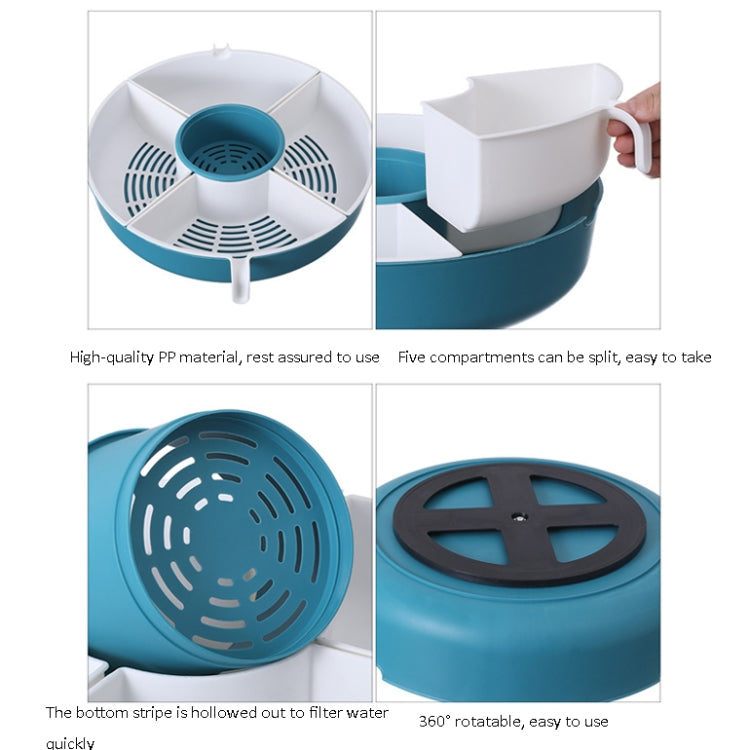 Rotating Household Kitchen Sink Fruit And Vegetable Compartment Storage Basket