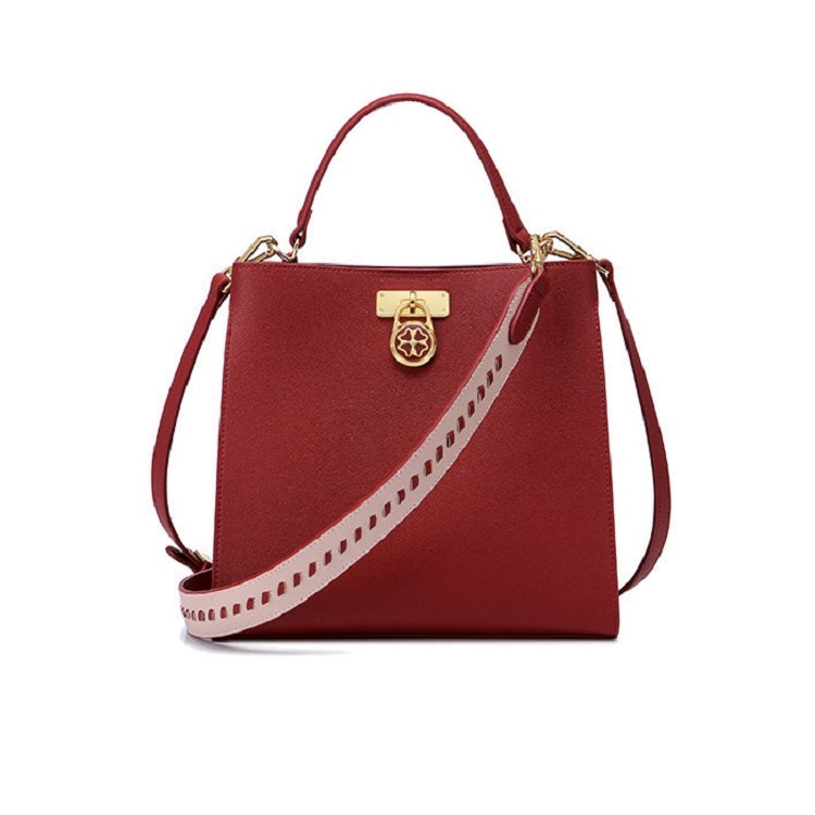 NUCELLE Ladies Autumn And Winter Single-Shoulder Bag Casual Messenger Bag Wide Shoulder Strap Square Bag