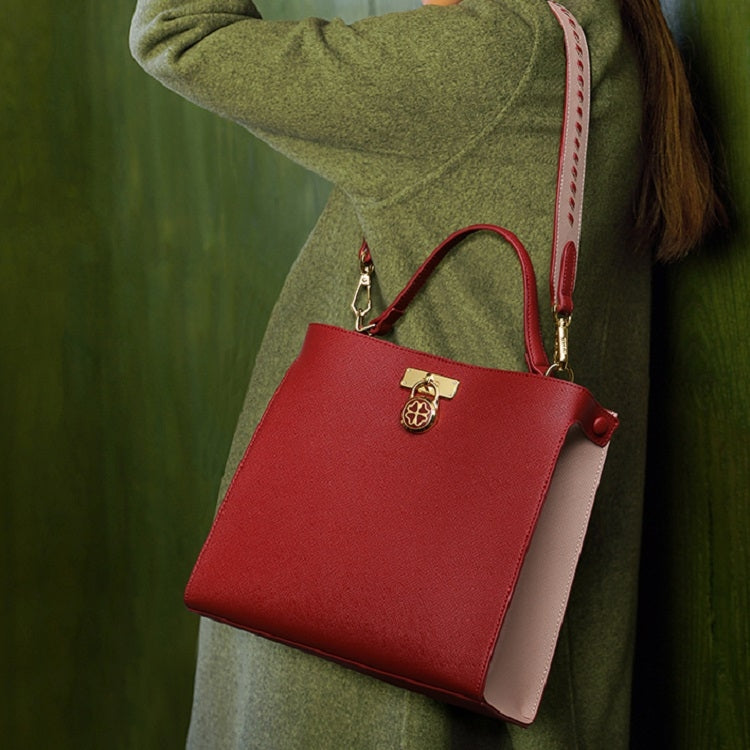 NUCELLE Ladies Autumn And Winter Single-Shoulder Bag Casual Messenger Bag Wide Shoulder Strap Square Bag