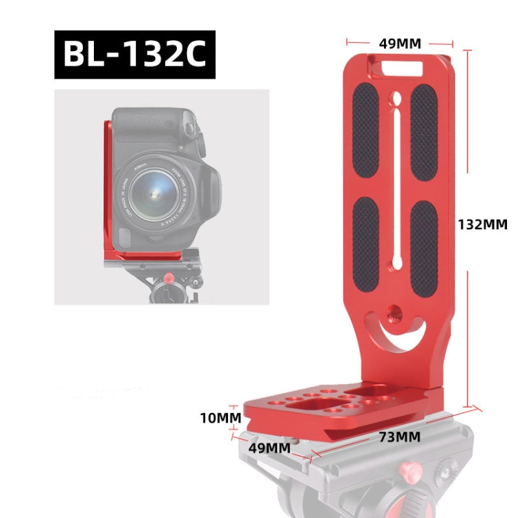 132C Red Vertical Shoot Quick Release L Plate Bracket Base Holder