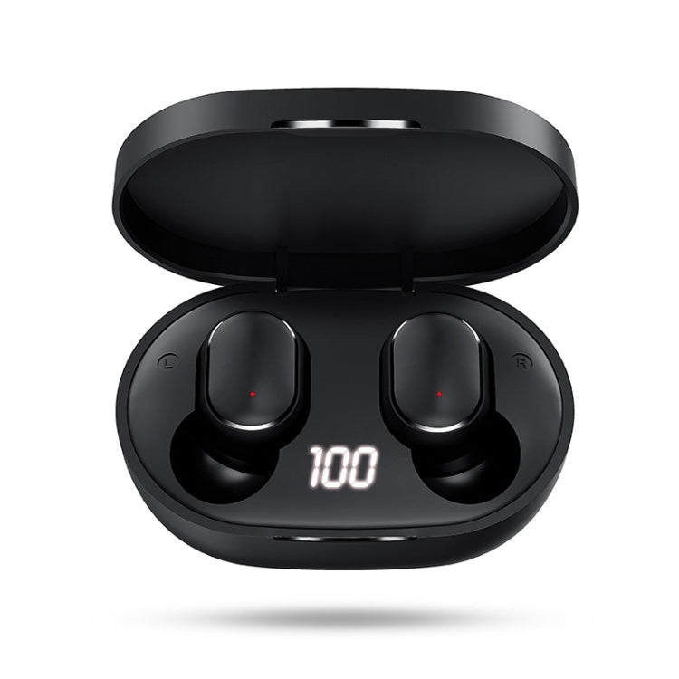 M3 Wireless Bluetooth Earphone TWS Digital Display Bluetooth Earphone 5.0 Sports Wireless Stereo Earphone(Black)