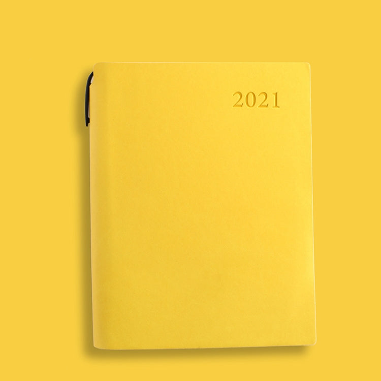2 PCS 2021 Schedule Notebook Plan Hand Account Clocking Time Notepad A5