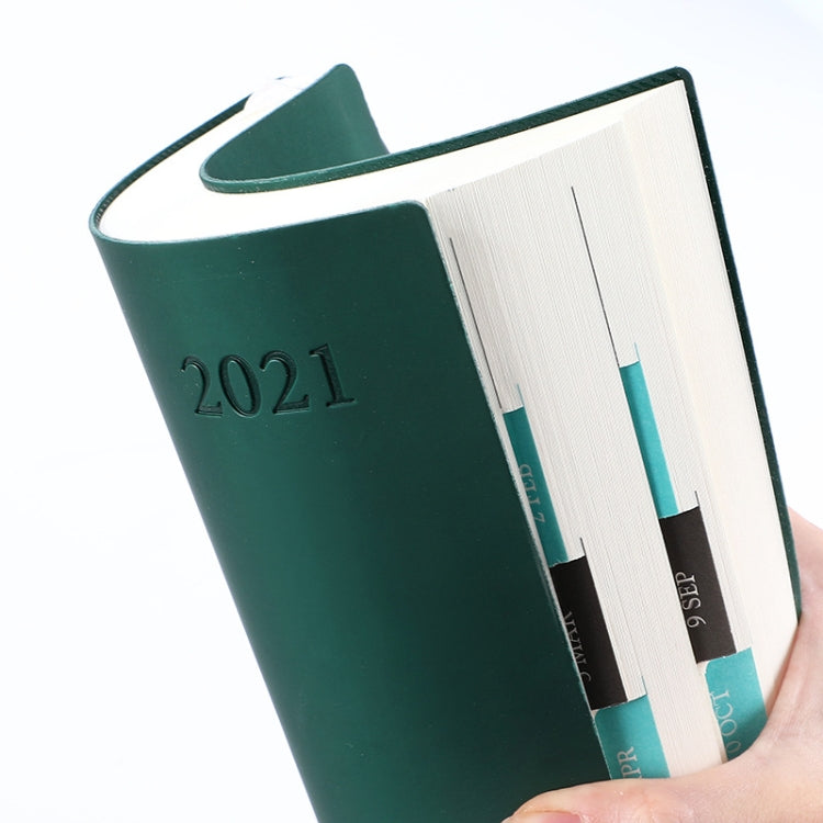 2 PCS 2021 Schedule Notebook Plan Hand Account Clocking Time Notepad A5