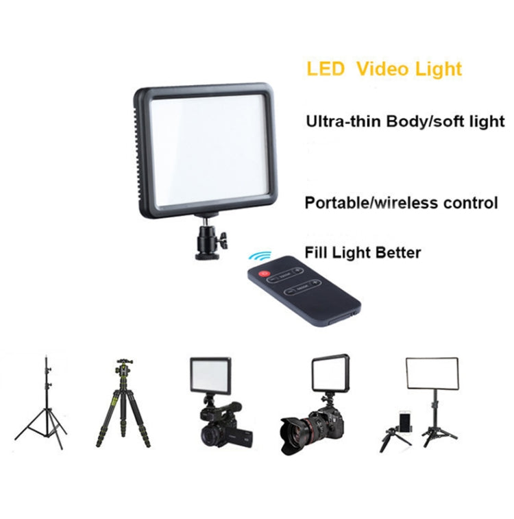 LED128B 116 LEDs 480-680 LM 3300-5600K S Dimmable Studio Light Video & Photo Light For Canon, Nikon, DSLR Cameras