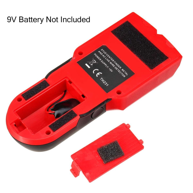 TH231 Wall Detector Decoration Metal Detector Stud Wood Current Detector Red