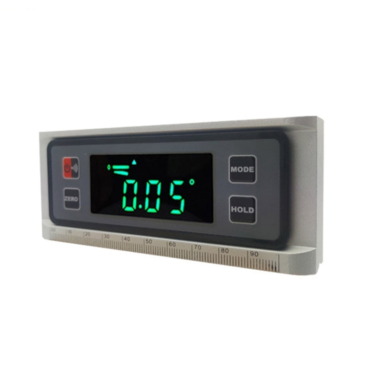 DL1906 Mini Digital Inclinometer Multifunctional Aluminum Alloy Magnetic Digital Display Spirit Level(Silver)
