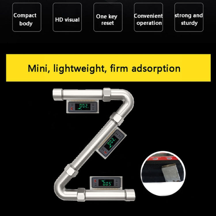 DL1906 Mini Digital Inclinometer Multifunctional Aluminum Alloy Magnetic Digital Display Spirit Level(Silver)