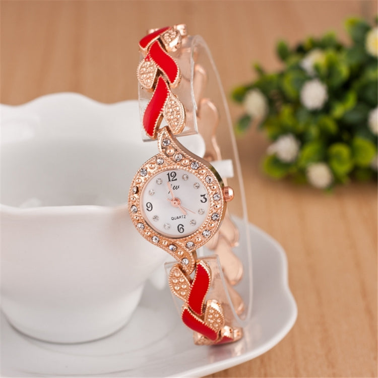 Creative Ladies Leaf Bracelet Quartz Wrist Watch