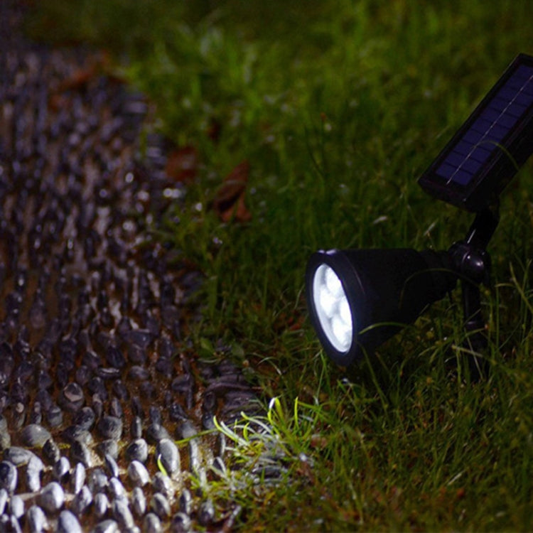 4 LEDs Household Solar Lawn Light Outdoor Garden Light Plant Growth Light 1W Smooth Style (White Light)
