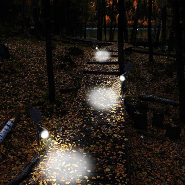 4 LEDs Household Solar Lawn Light Outdoor Garden Light Plant Growth Light 1W Smooth Style (White Light)