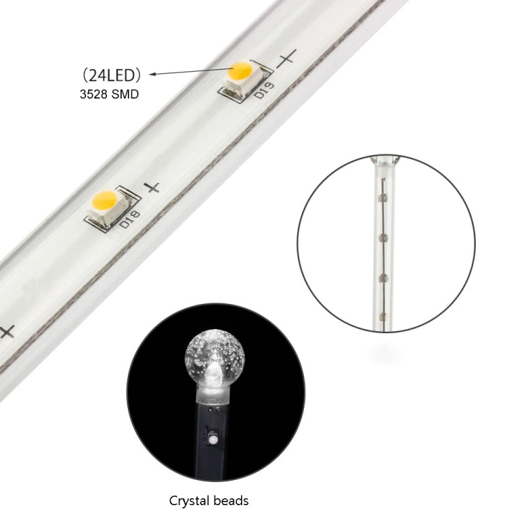 Solar Lawn Light Meteor Shower Light 25LED Garden Decorative Ground Light White Light