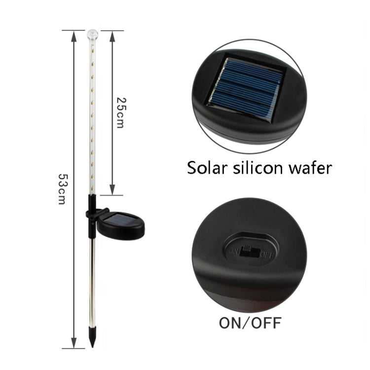 Solar Lawn Light Meteor Shower Light 25LED Garden Decorative Ground Light White Light