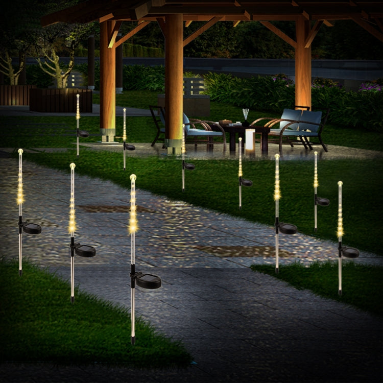Solar Lawn Light Meteor Shower Light 25LED Garden Decorative Ground Light Warm White Light