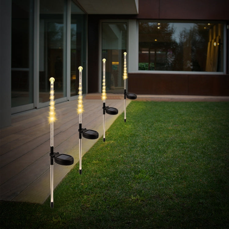 Solar Lawn Light Meteor Shower Light 25LED Garden Decorative Ground Light Warm White Light