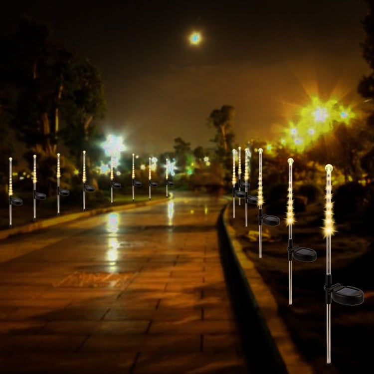 Solar Lawn Light Meteor Shower Light 25LED Garden Decorative Ground Light Warm White Light