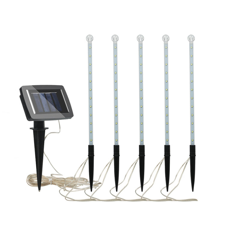 Solar Lawn Light Meteor Shower Light 25LED Garden Decorative Ground Light 5 in 1 White Light