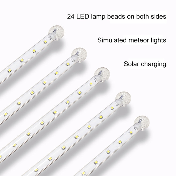 Solar Lawn Light Meteor Shower Light 25LED Garden Decorative Ground Light 5 in 1 White Light